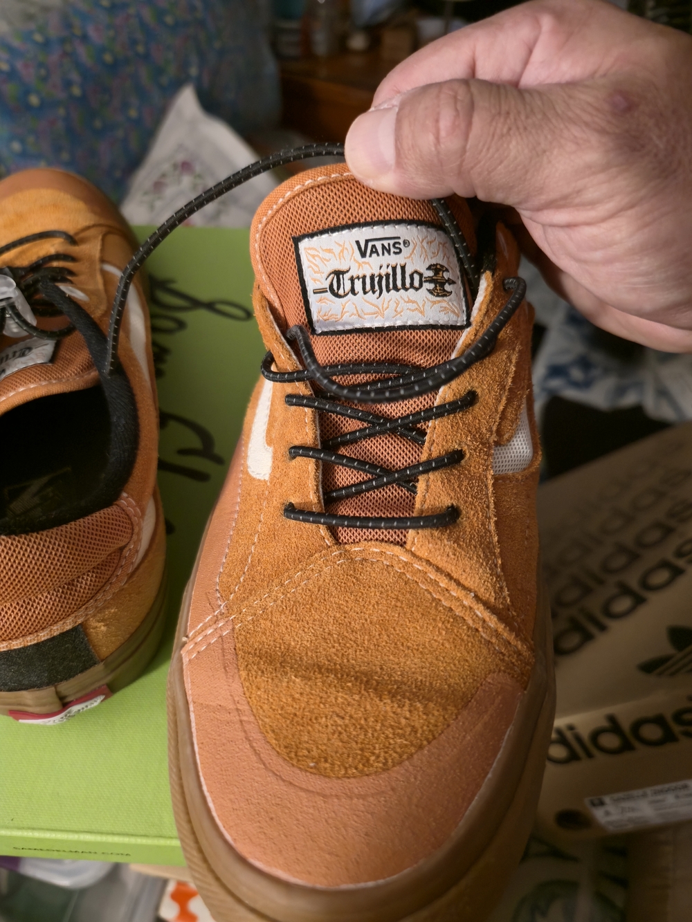 Vans Trujillo Orange Suede Low Top Sneakers